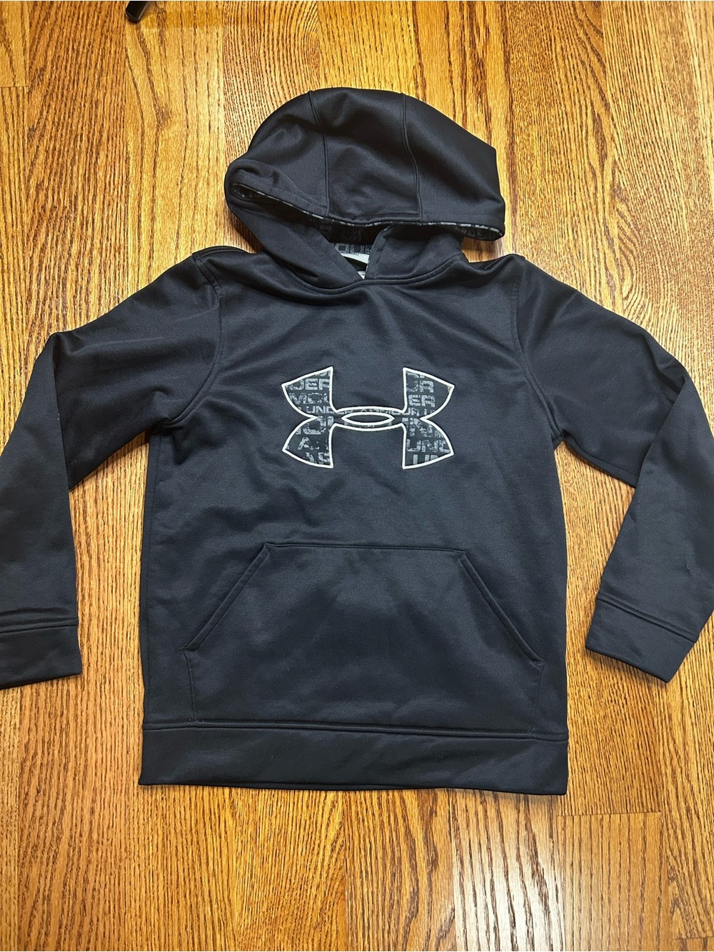 Under Armour Boys' Black Hoodie with Logo Youth S